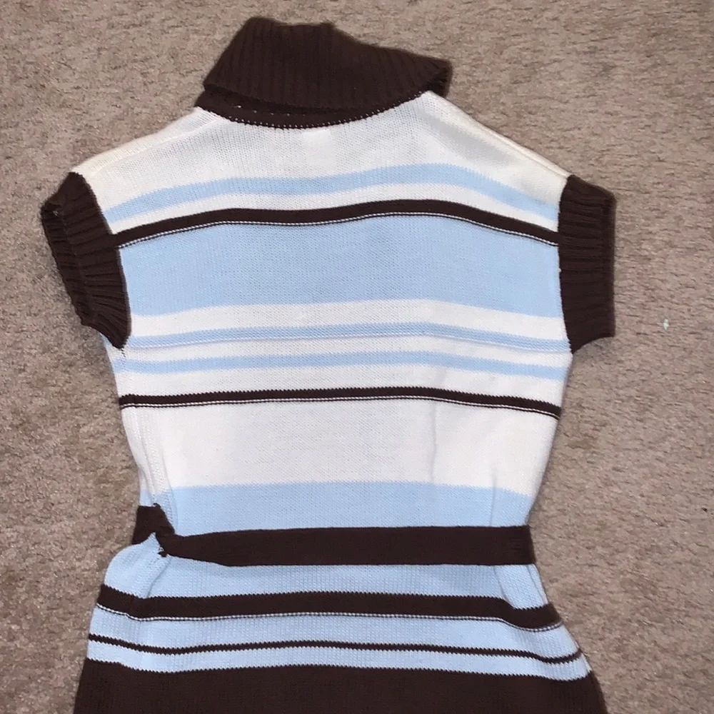 Gymboree‎ Girls Striped Back Belted Sweater-Vest